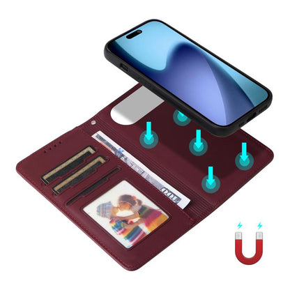 For iPhone Air BETOPNICE BN-005 2 in 1 Detachable Imitate Genuine Leather Phone Case(Wine Red) by BETOPNICE