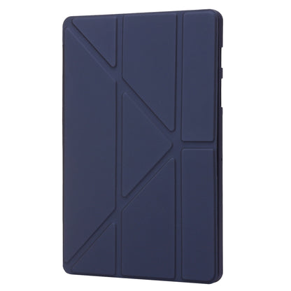 For Samsung Galaxy Tab S10 FE / S9 Deformation Silicone Leather Tablet Case(Dark Blue) by bashfashion