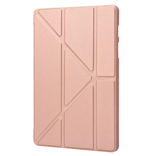 For Samsung Galaxy Tab S10 FE / S9 Deformation Silicone Leather Tablet Case(Rose Gold) by bashfashion
