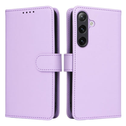 For Samsung Galaxy S24 5G BETOPNICE BN-005 2 in 1 Detachable Imitate Genuine Leather Phone Case(Light Purple) by BETOPNICE