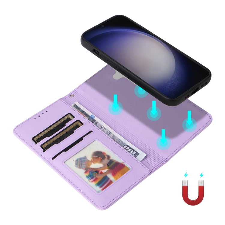 For Samsung Galaxy S24 5G BETOPNICE BN-005 2 in 1 Detachable Imitate Genuine Leather Phone Case(Light Purple) by BETOPNICE