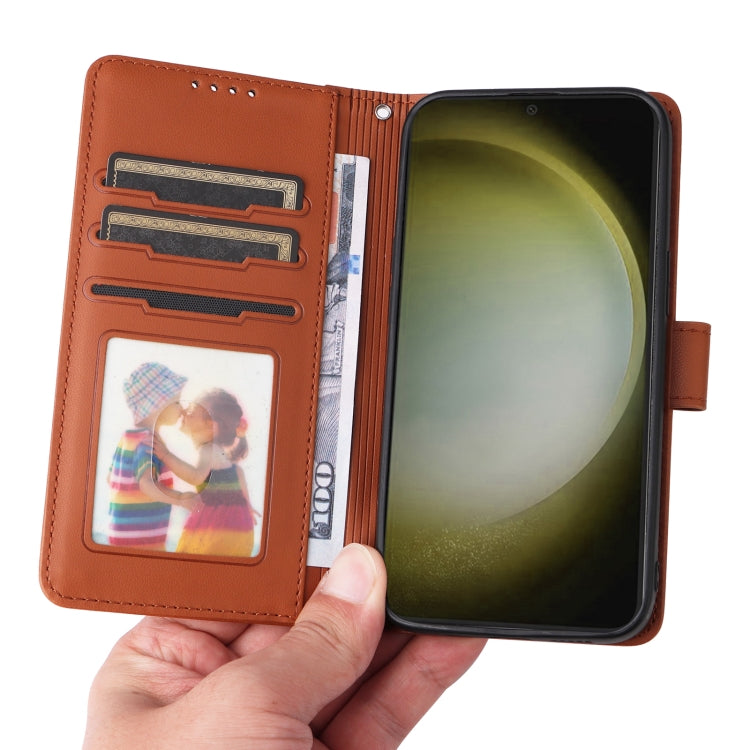 For Samsung Galaxy S24+ 5G BETOPNICE BN-005 2 in 1 Detachable Imitate Genuine Leather Phone Case(Brown) by BETOPNICE