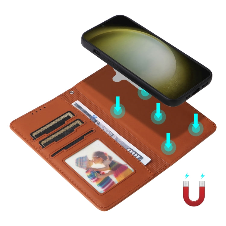 For Samsung Galaxy S24+ 5G BETOPNICE BN-005 2 in 1 Detachable Imitate Genuine Leather Phone Case(Brown) by BETOPNICE