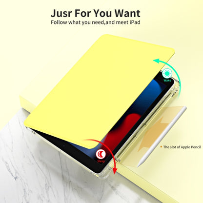 For iPad Pro 9.7 / 9.7 2018 / 2017 360 Rotation Detachable Clear Acrylic Leather Tablet Case(Yellow) by bashfashion
