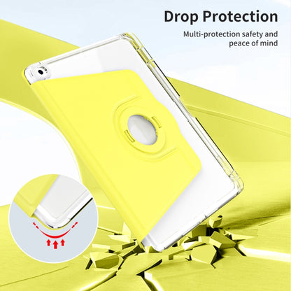 For iPad Pro 9.7 / 9.7 2018 / 2017 360 Rotation Detachable Clear Acrylic Leather Tablet Case(Yellow) by bashfashion