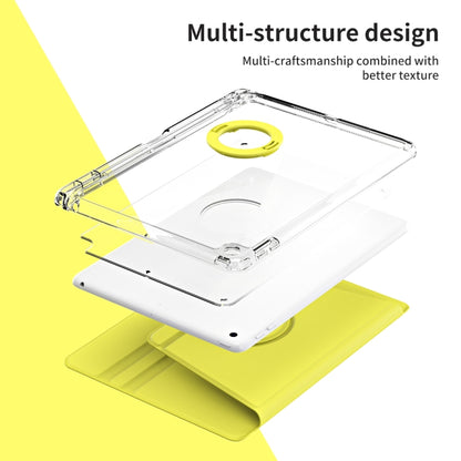 For iPad Pro 9.7 / 9.7 2018 / 2017 360 Rotation Detachable Clear Acrylic Leather Tablet Case(Yellow) by bashfashion