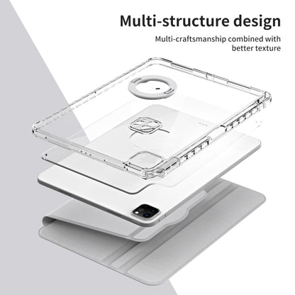For iPad Pro 11 2025 / 2024 360 Rotation Detachable Clear Acrylic Leather Tablet Case(Grey) by bashfashion