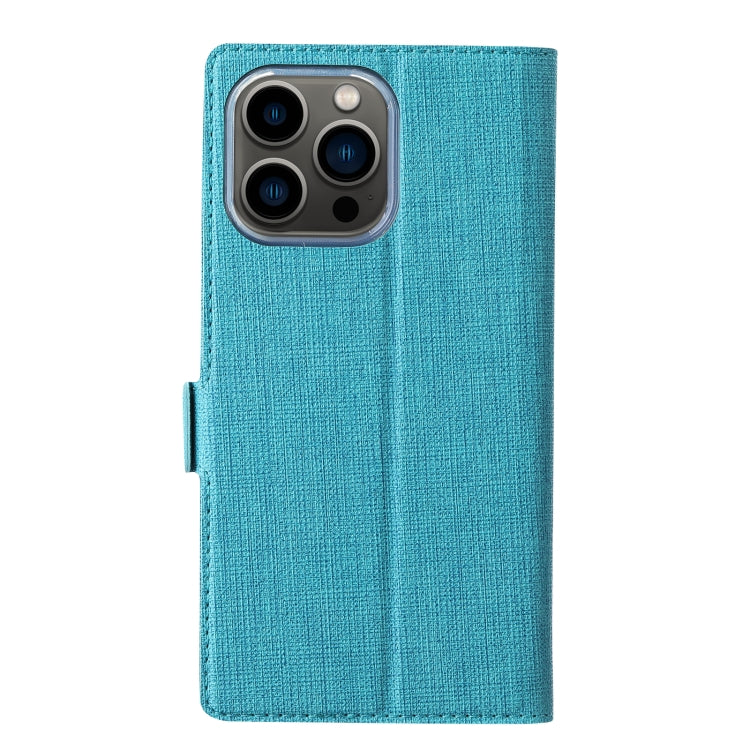 For iPhone 15 Pro Max ViLi K Series Dual-side Buckle Magsafe Leather Phone Case(Blue) by ViLi