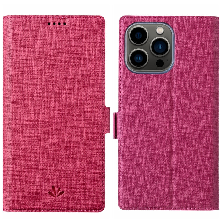 For iPhone 15 Pro ViLi K Series Dual-side Buckle Magsafe Leather Phone Case(Rose Red) by ViLi
