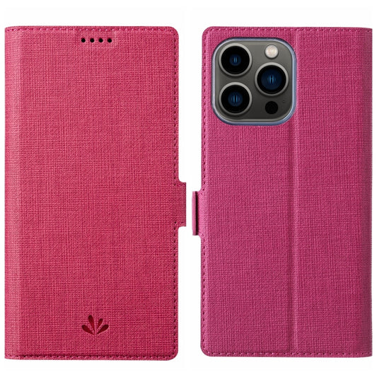 For iPhone 15 Pro ViLi K Series Dual-side Buckle Magsafe Leather Phone Case(Rose Red) by ViLi