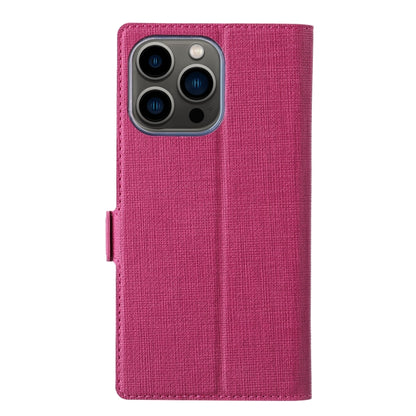 For iPhone 15 Pro ViLi K Series Dual-side Buckle Magsafe Leather Phone Case(Rose Red) by ViLi