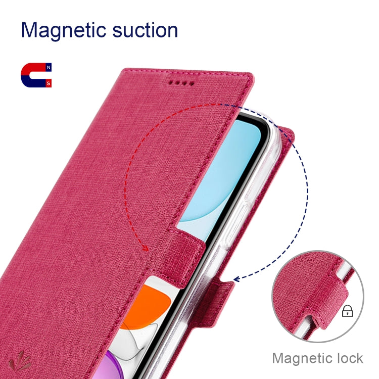 For iPhone 15 Pro ViLi K Series Dual-side Buckle Magsafe Leather Phone Case(Rose Red) by ViLi