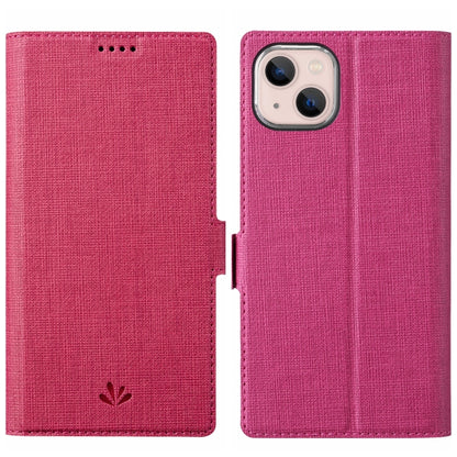For iPhone 15 Plus ViLi K Series Dual-side Buckle Magsafe Leather Phone Case(Rose Red) by ViLi