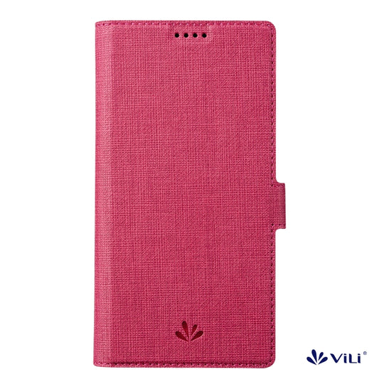 For iPhone 15 Plus ViLi K Series Dual-side Buckle Magsafe Leather Phone Case(Rose Red) by ViLi