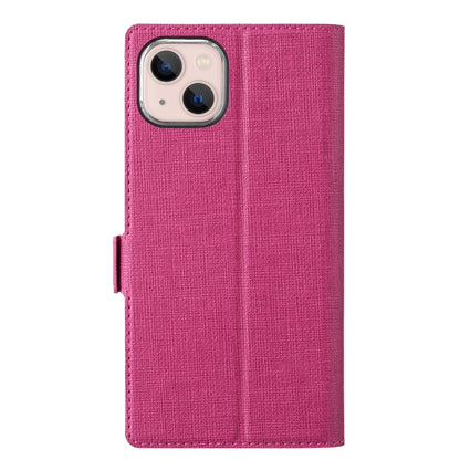 For iPhone 15 Plus ViLi K Series Dual-side Buckle Magsafe Leather Phone Case(Rose Red) by ViLi