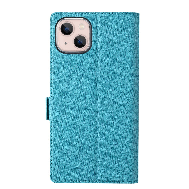 For iPhone 15 Plus ViLi K Series Dual-side Buckle Magsafe Leather Phone Case(Blue) by ViLi