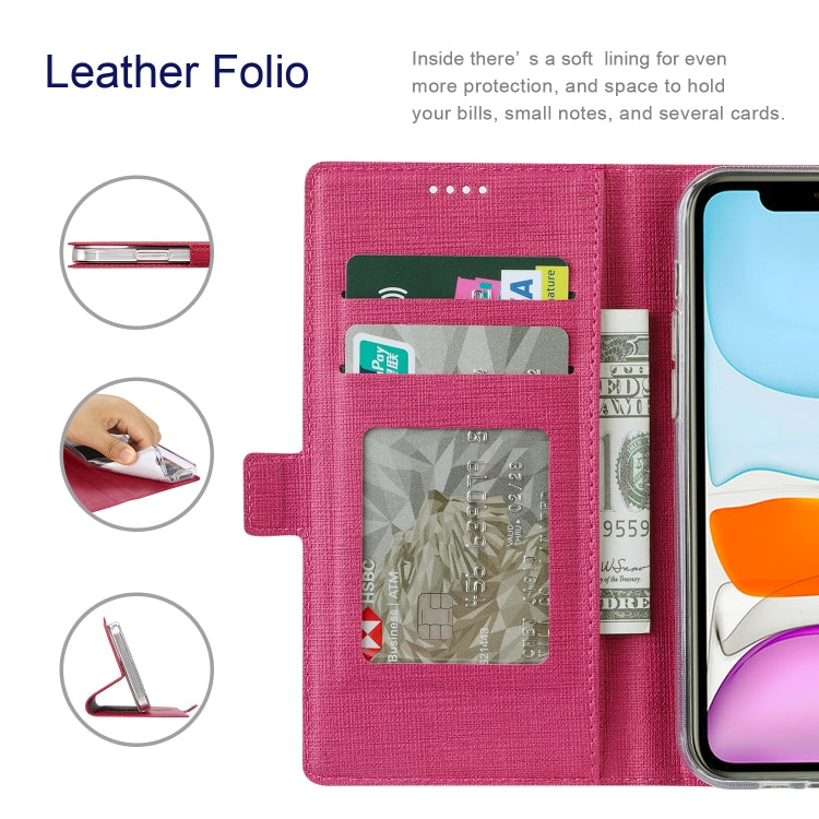 For iPhone 15 ViLi K Series Dual-side Buckle Magsafe Leather Phone Case(Rose Red) by ViLi