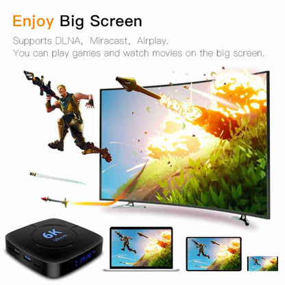 6K Ultra HD Android 12.0 Smart TV Box with Remote Control, 4GB+32GB, Allwinner H616 1.5GHZ Quad-Core(US Plug) by bashfashion