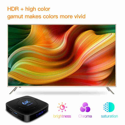 6K Ultra HD Android 12.0 Smart TV Box with Remote Control, 4GB+32GB, Allwinner H616 1.5GHZ Quad-Core(US Plug) by bashfashion