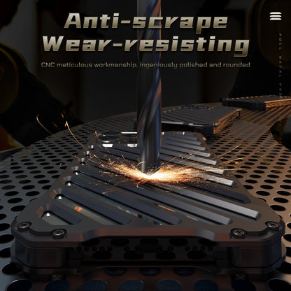 For iPhone 16 Plus R-JUST RJ-50 Hollow Breathable Armor Metal Phone Case(Space Grey) by R-JUST