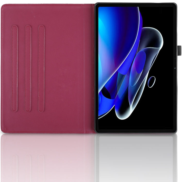 For Realme Pad 2 Tree Life Embossed Rotation Leather Tablet Case(Red) by bashfashion