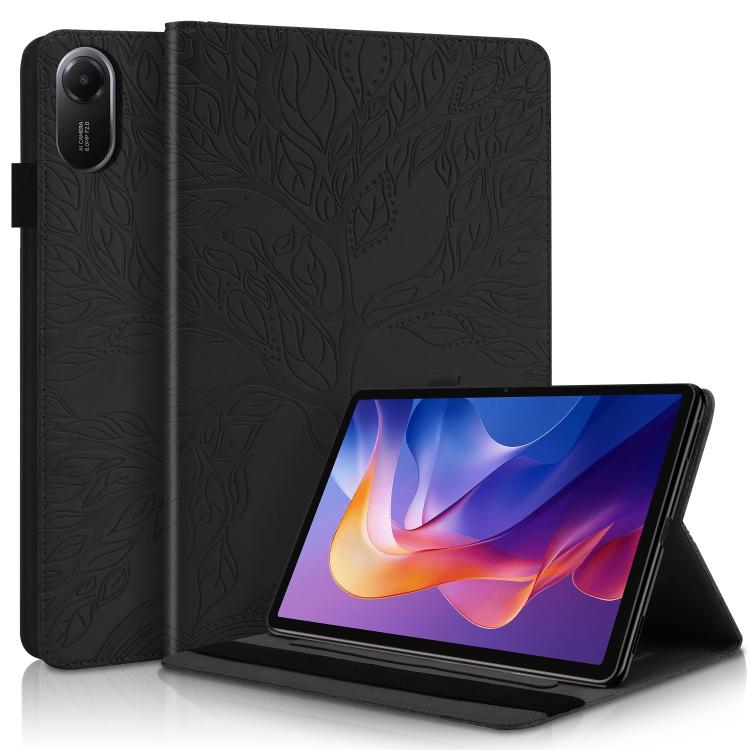 For Xiaomi Redmi Pad 2 Life Tree Series Horizontal Flip Leather Tablet Case(Black) by bashfashion