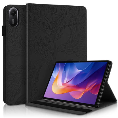 For Xiaomi Redmi Pad 2 Life Tree Series Horizontal Flip Leather Tablet Case(Black) by bashfashion