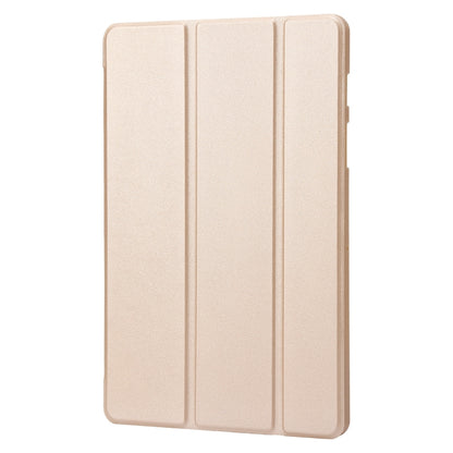 For Samsung Galaxy Tab S9+ / S10+ 3-Fold Holder Silicone Leather Tablet Case(Gold) by bashfashion