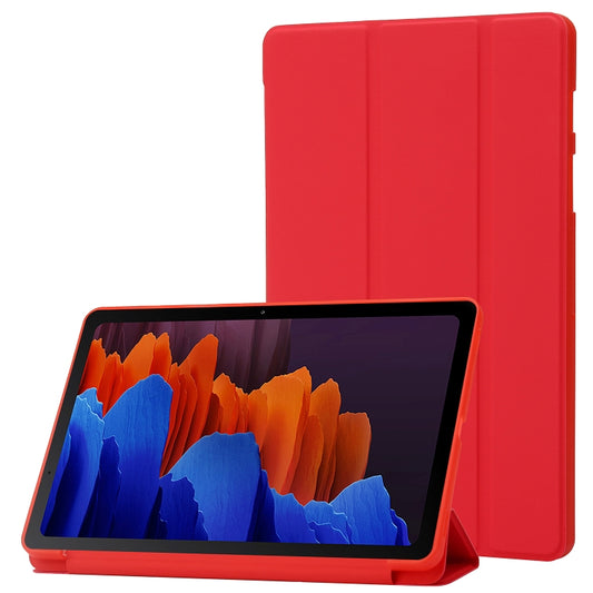 For Samsung Galaxy Tab S9+ / S10+ 3-Fold Holder Silicone Leather Tablet Case(Red) by bashfashion