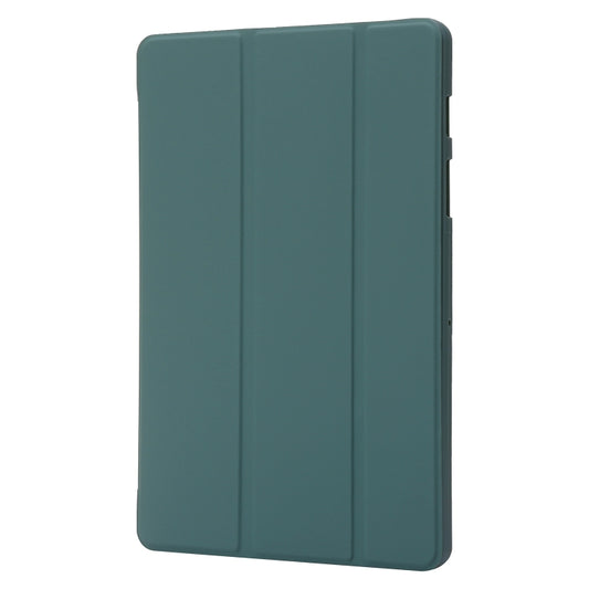 For Samsung Galaxy Tab S9+ / S10+ 3-Fold Holder Silicone Leather Tablet Case(Dark Green) by bashfashion