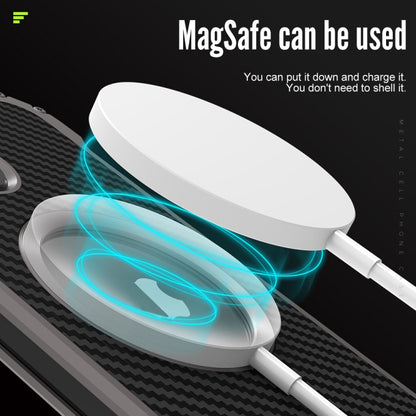 For iPhone 16 Pro R-JUST RJ51 Hollow MagSafe Magnetic Metal Phone Case(Space Grey) by R-JUST