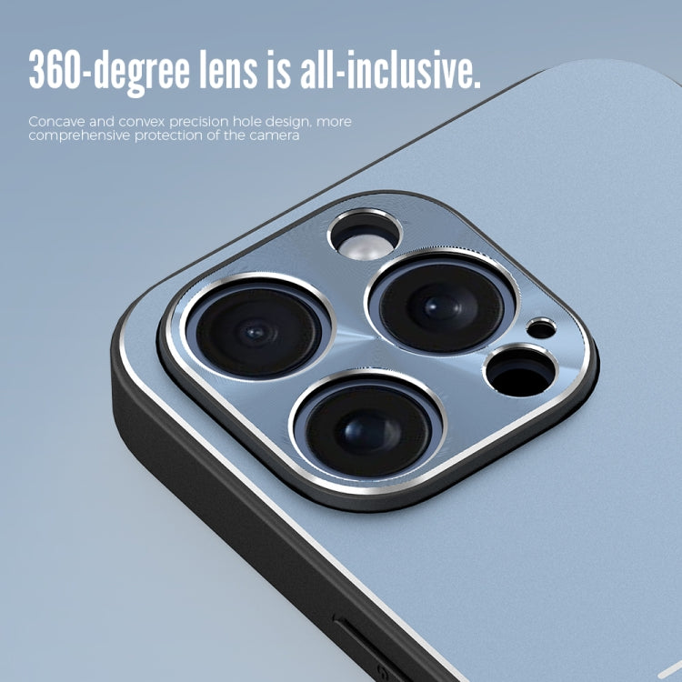 For iPhone 15 Pro R-JUST RJ52 3-Line Style Metal TPU Shockproof Phone Case(Silver) by R-JUST