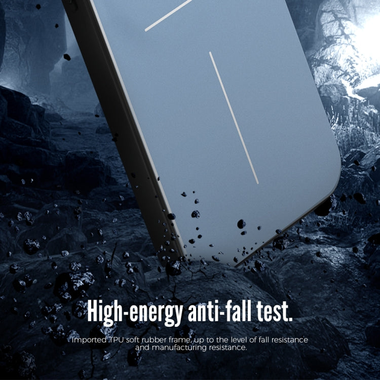 For iPhone 15 Pro R-JUST RJ52 3-Line Style Metal TPU Shockproof Phone Case(Silver) by R-JUST