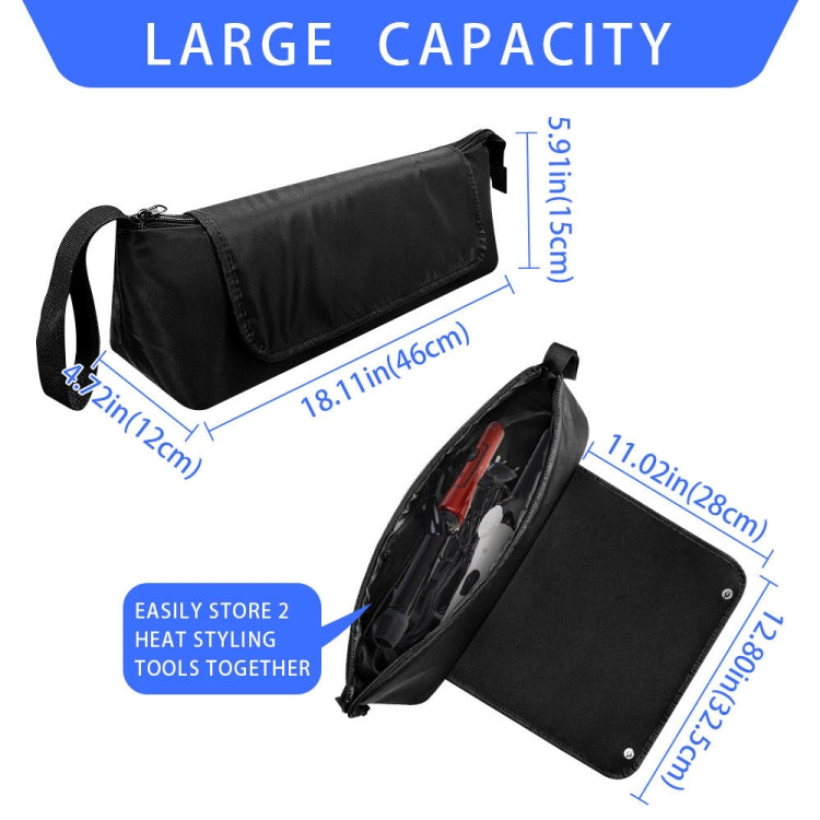 Hair Straightener and Curling Iron Hair Tool Storage Bag For Dyson(Black) by bashfashion