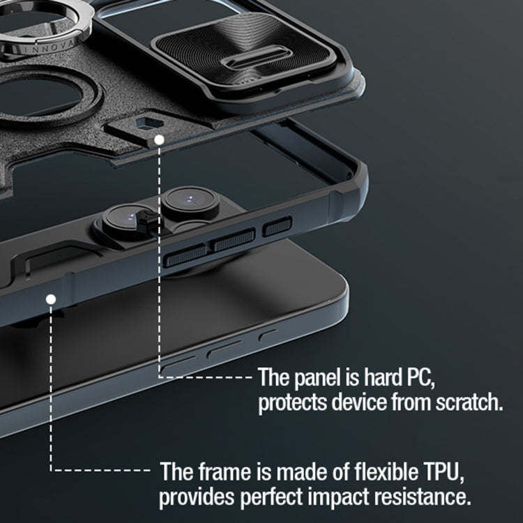 For iPhone 15 Pro NILLKIN Shockproof CamShield Armor Protective Case with Invisible Ring Holder(Green) by NILLKIN