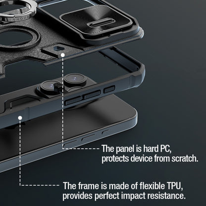 For iPhone 15 Pro NILLKIN Shockproof CamShield Armor Protective Case with Invisible Ring Holder(Green) by NILLKIN