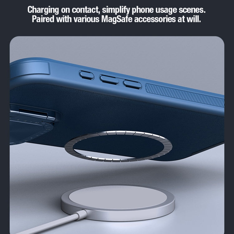 For iPhone 15 Pro Max NILLKIN CamShield Prop Series SagSafe PC + TPU Magnetic Phone Case(Blue) by NILLKIN