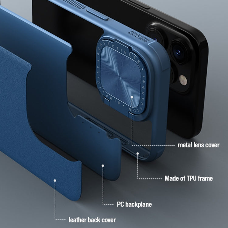 For iPhone 15 Pro Max NILLKIN CamShield Prop Series SagSafe PC + TPU Magnetic Phone Case(Blue) by NILLKIN
