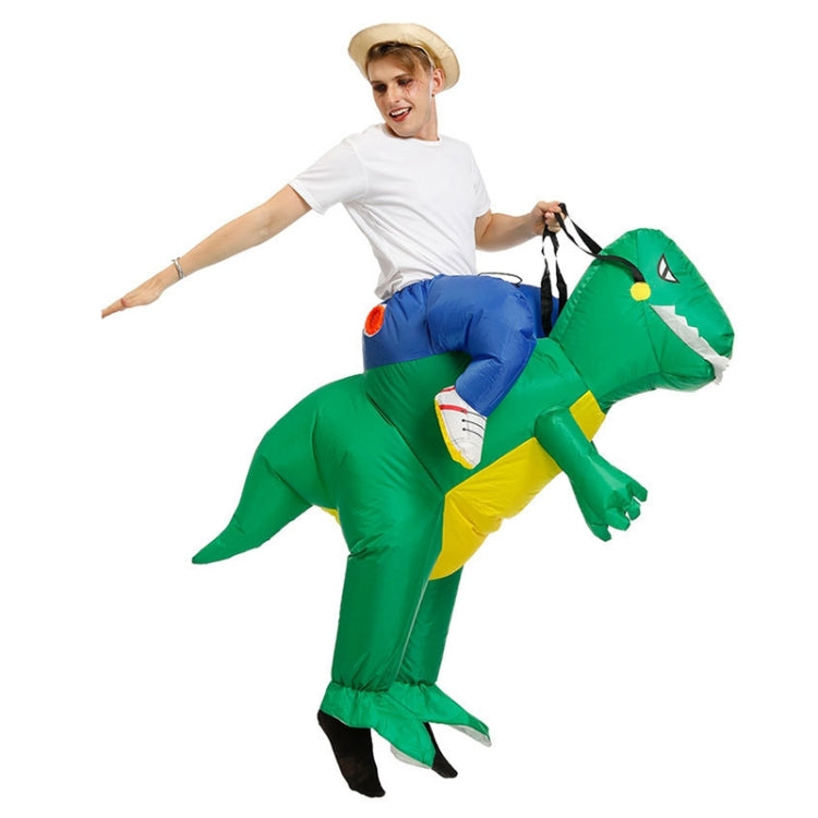 Halloween Dinosaur Inflatable Clothes Polyester 3D Cartoon Doll Clothing, Size:S(80-120cm)(Green Dinosaur) by bashfashion