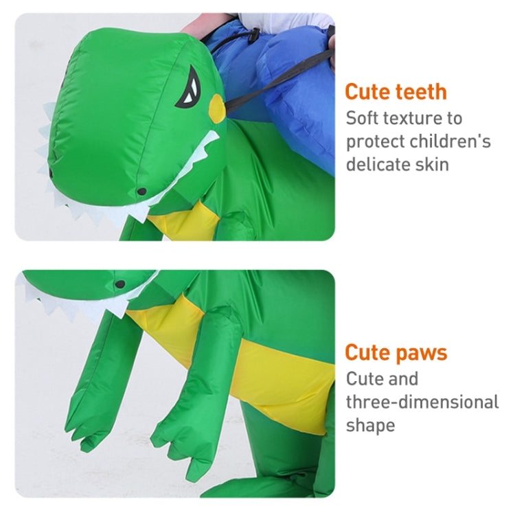 Halloween Dinosaur Inflatable Clothes Polyester 3D Cartoon Doll Clothing, Size:S(80-120cm)(Green Dinosaur) by bashfashion