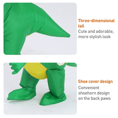 Halloween Dinosaur Inflatable Clothes Polyester 3D Cartoon Doll Clothing, Size:S(80-120cm)(Green Dinosaur) by bashfashion