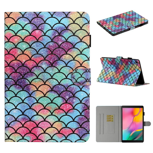 For Samsung Galaxy Tab A8.0 (2019) T290 Colored Drawing Pattern Horizontal Flip PU Leather Case with Holder & Card Slot(Diamond) by bashfashion