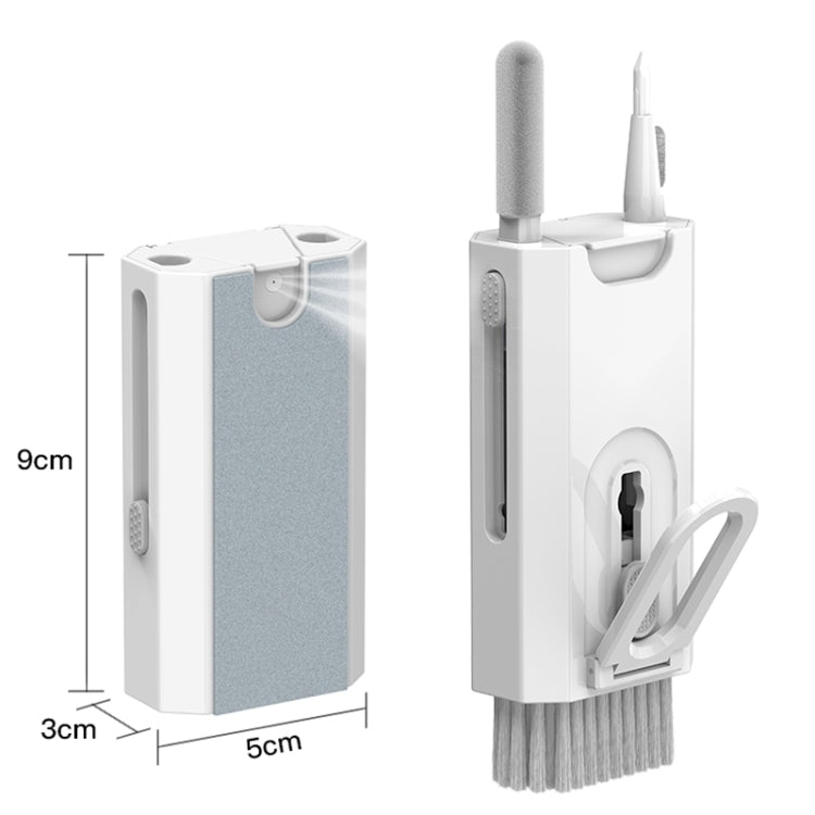 Q8 8 in 1 Multi-Function Headset Cleaning Pen Keyboard Mobile Phone Cleaner(White+Purple) by bashfashion