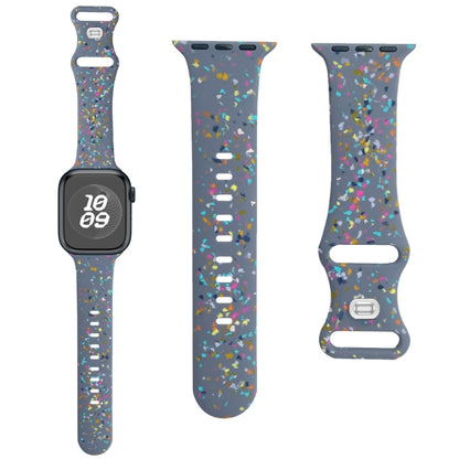 For Apple Watch Ultra 2 49mm Floral Silicone Watch Band(Grey) by bashfashion