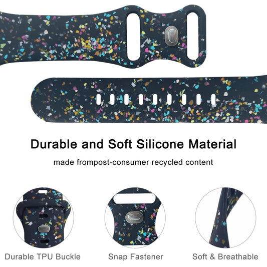 For Apple Watch Ultra 49mm Floral Silicone Watch Band(Blue) by bashfashion