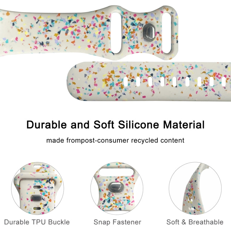 For Apple Watch Ultra 49mm Floral Silicone Watch Band(Starlight) by bashfashion
