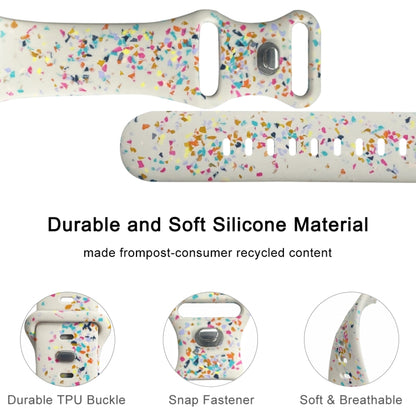 For Apple Watch Ultra 49mm Floral Silicone Watch Band(Starlight) by bashfashion