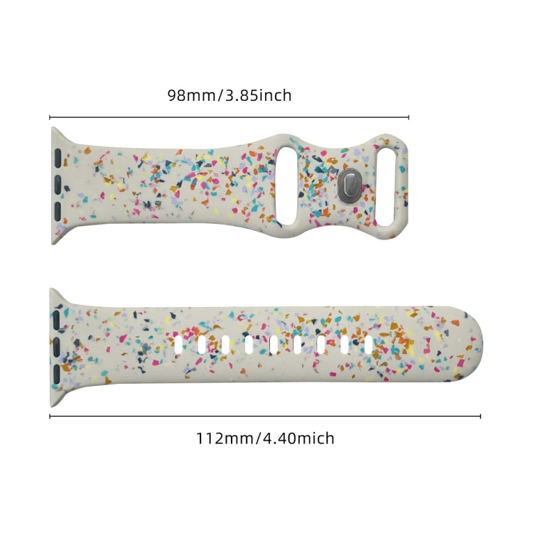 For Apple Watch Ultra 49mm Floral Silicone Watch Band(Starlight) by bashfashion