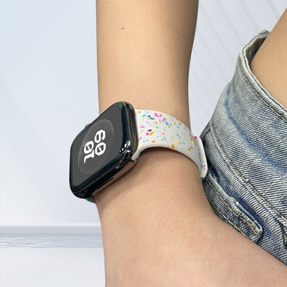 For Apple Watch Ultra 49mm Floral Silicone Watch Band(Starlight) by bashfashion