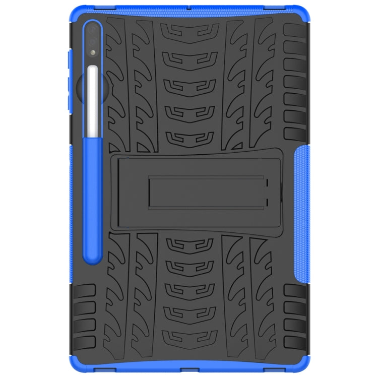 For Samsung Galaxy Tab S9+ Tire Texture TPU + PC Tablet Case(Blue) by bashfashion